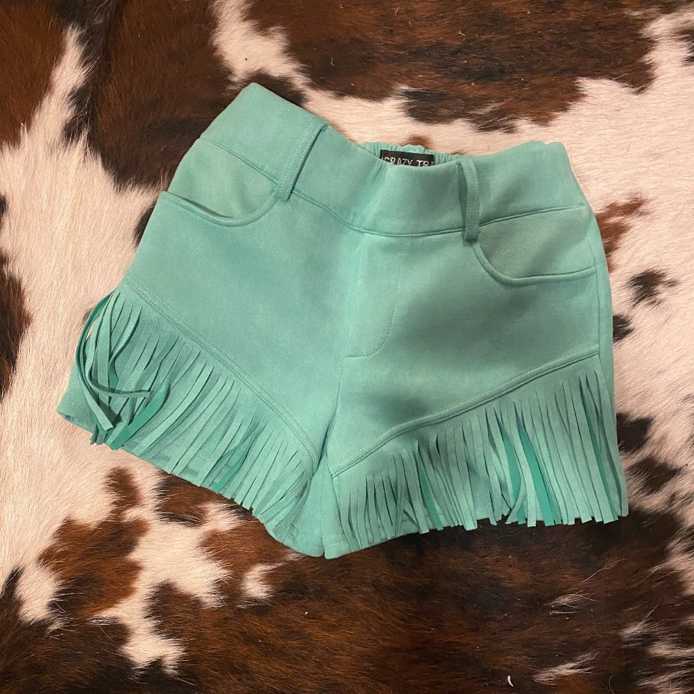CRAZY TRAIN SHORTS - TURQUOISE
